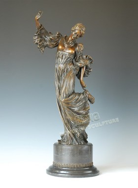 铜雕塑长裙舞EP153欧式人物z工艺装饰品酒店客厅书房家居桌面摆件