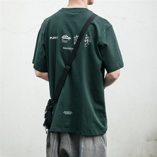 T恤男潮流简约百搭情侣宽松休闲TEE 日系圆领潮牌短袖 2021夏季 新款