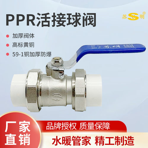 苏明全铜PPR活接铜球阀热熔ppr20 25 32单头内外牙4分6分水管阀门