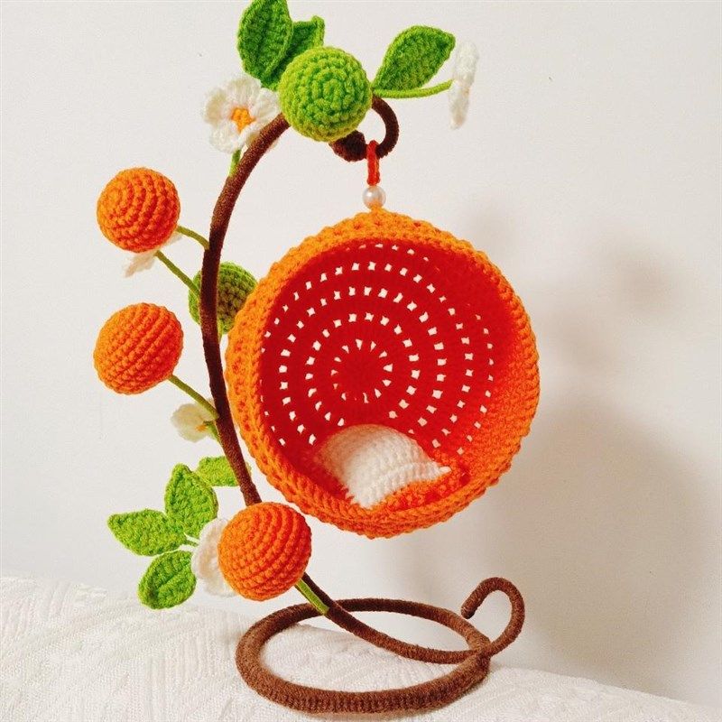 纯手工钩织宠物窝娃屋棉花娃娃吊篮吊床生日礼物创意礼品家具成品,模玩/动漫/周边/娃圈三坑/桌游,棉花娃娃/毛绒玩具娃衣,淘宝优惠券,粉丝福利购,淘宝优惠卷