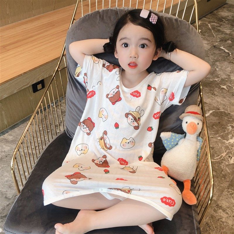 竹纤维夏季儿童睡袋婴儿宝宝睡袍防踢被空调服家居服连体睡衣女童