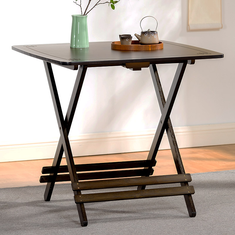小折叠方桌子家用正方形折叠桌阳台小茶几餐桌楠竹实木吃饭桌