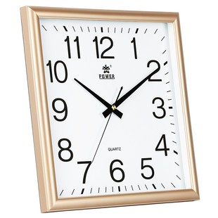 霸王钟表现代挂钟客厅家用方形石英钟挂墙时尚钟挂表静音时钟