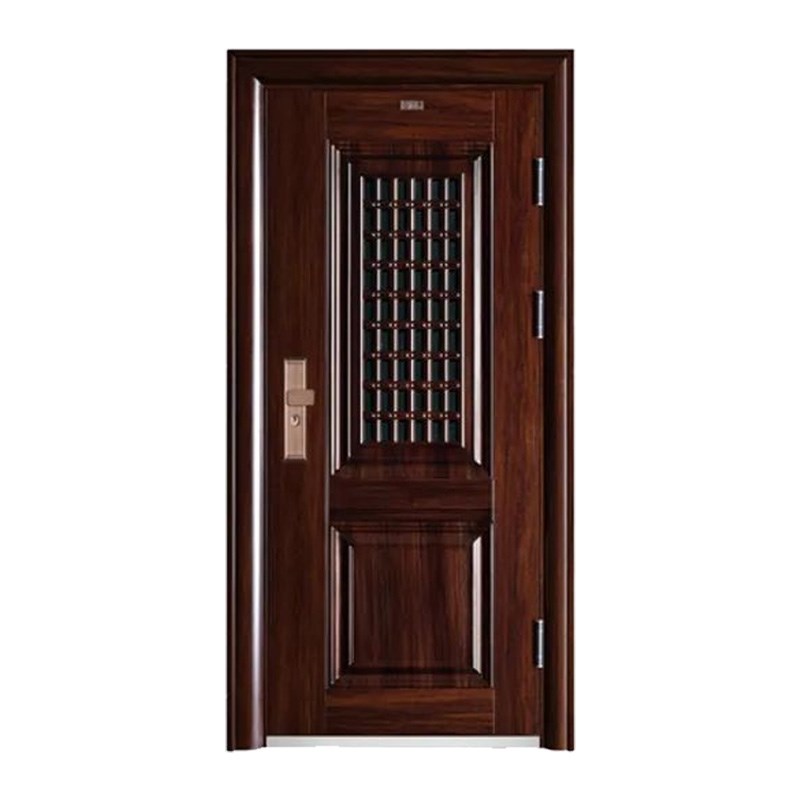 锌合金门中门仿木铁钢门通风甲级加厚防盗入户门家用大门包安装