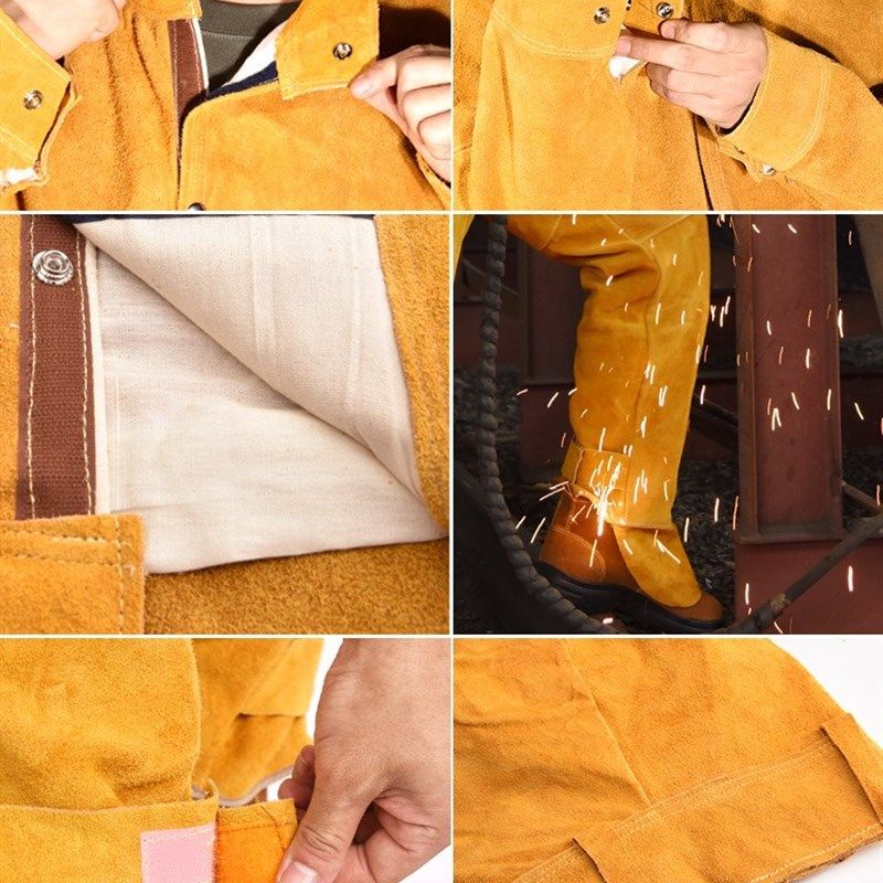 加厚牛皮电焊工作服防烫皮衣耐温大码防护防阻燃隔热焊接皮裤,居家日用,防护服,淘宝优惠券,粉丝福利购,淘宝优惠卷