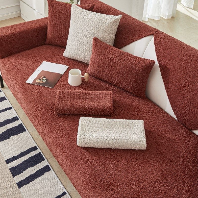 沙发垫现代棉绒坐垫毛绒沙发罩纯色新款防滑沙发盖布巾冬季,居家布艺,沙发垫,淘宝优惠券,粉丝福利购,淘宝优惠卷