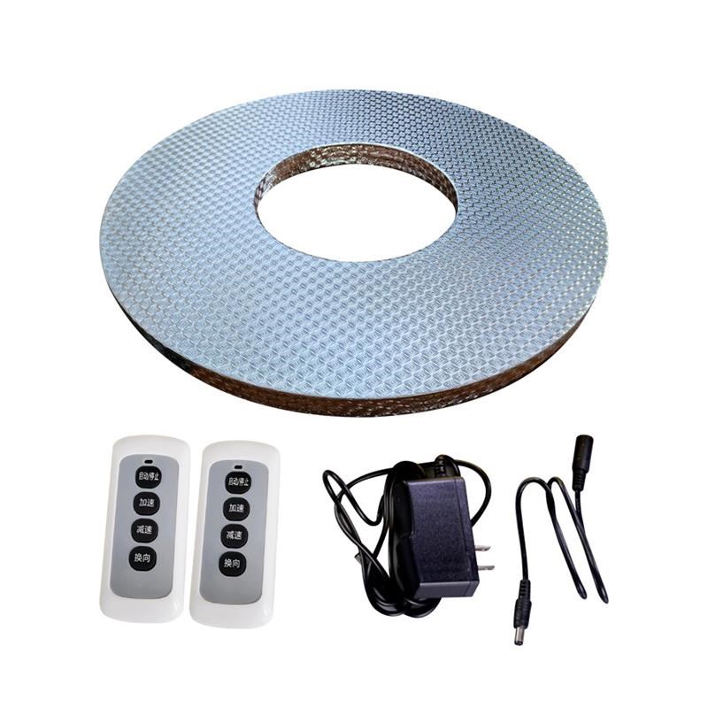 触控无线充电款电动转盘器静音遥控自动旋转台大圆餐桌底座家厂家