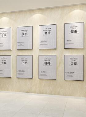 办公室企业文化背景墙面装饰修激励志标语团队纸公司会议室挂画