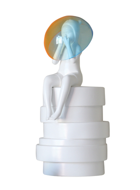 夕阳渐变色泡泡小孩白色创意陶瓷物电视柜书架艺术软装饰品