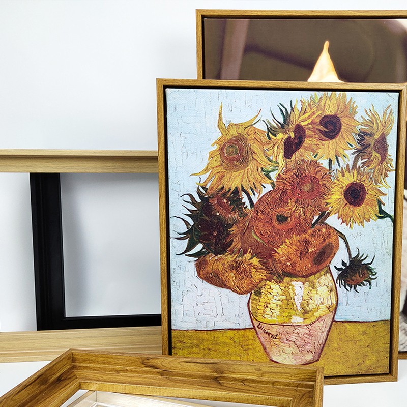 免装裱油画框装饰画外框原木色内外框绷画布定做成品油画内外框