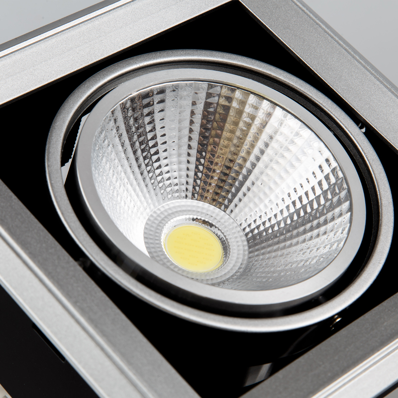 cob豆胆灯led格栅灯w方形射灯5w7w铝格栅吊顶15*15嵌入式斗胆灯