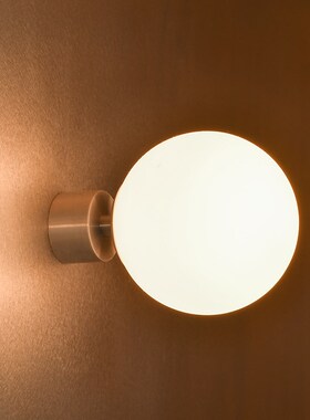 JOLO现代卧室床头灯玄关走廊客厅书房创意球形玻璃壁灯