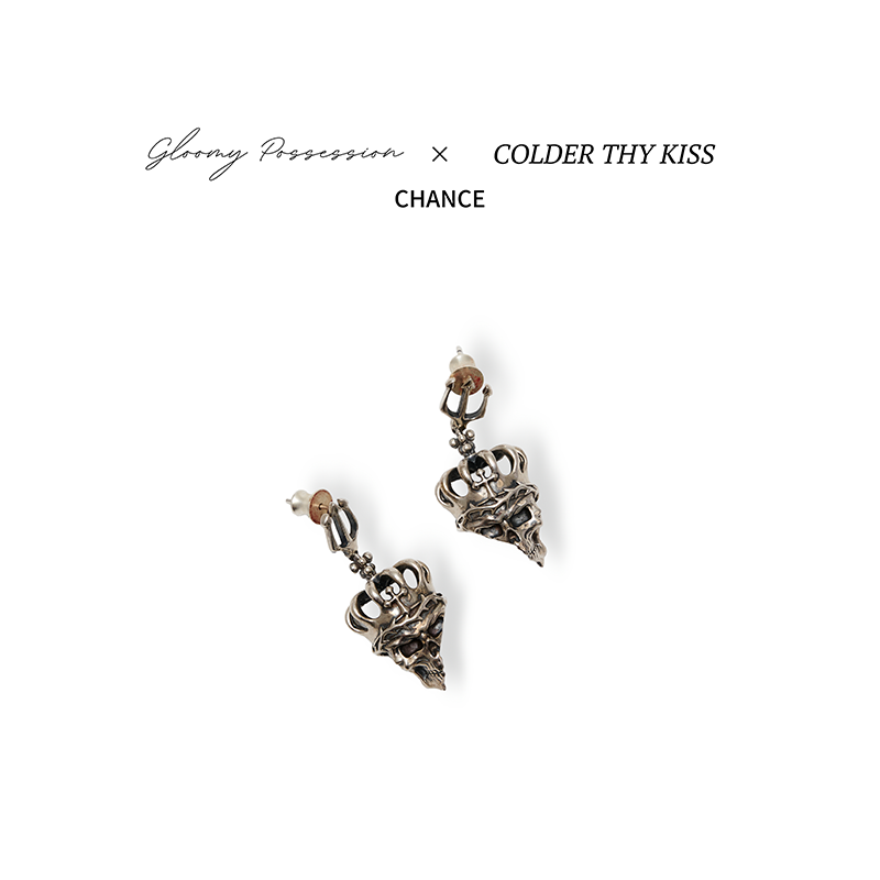 Gloomy Possession【CHANCE】联名款衰败系列925银骷髅耳钉,饰品/流行首饰/时尚饰品新,银饰耳饰,淘宝优惠券,粉丝福利购,淘宝优惠卷