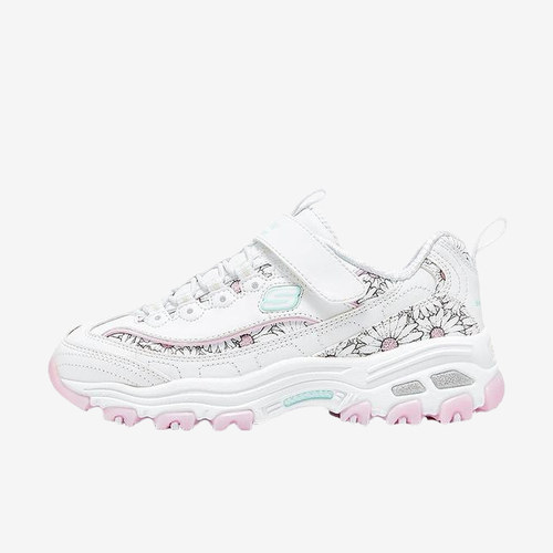 Skechers斯凯奇正品GIRLS大童魔术贴低帮运动休闲鞋319063L-WPK
