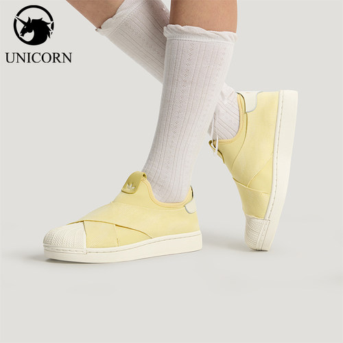 Adidas/阿迪达斯官方正品三叶草男女经典一脚蹬低帮板鞋KZ7553