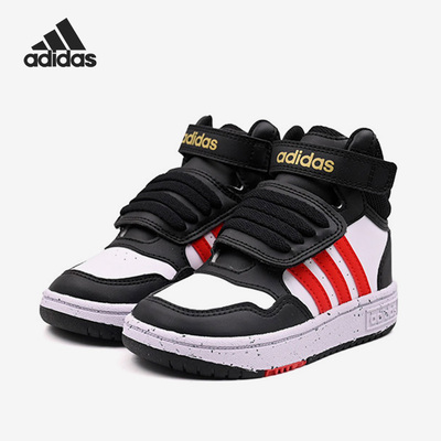 Adidas/阿迪达斯正品新款婴童高帮魔术贴轻便运动鞋HR0229
