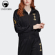 三叶草女士宽松拉链时尚 Adidas 阿迪达斯正品 立领夹克外套FS7220