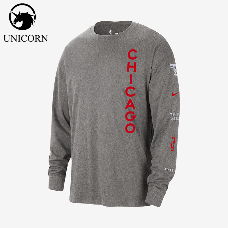 Nike/耐克正品男士字母图案印花经典运动简约长袖T恤FN1099-063