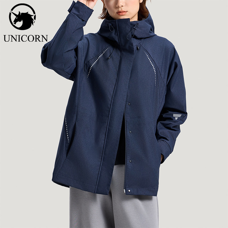 Adidas/阿迪达斯正品轻运动系列新款女经典深蓝色夹克外套KV4873