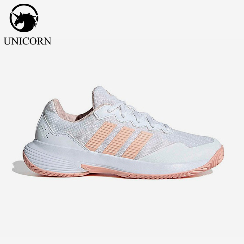 Adidas/阿迪达斯正品新款女白粉色网球场经典休闲网球鞋KI0785