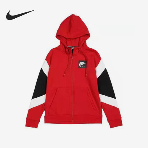 Nike/耐克正品小童拼接休闲拉链加绒加厚连帽外套HA4850-678
