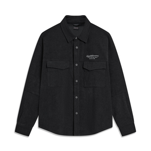 李宁韦德系列男宽松针织翻领休闲外套 AFDT689 户外人20度穿搭