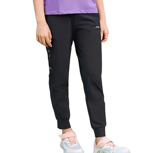 YKYR002 女大童跑步训练针织束脚运动休闲长裤 2025新款 李宁正品