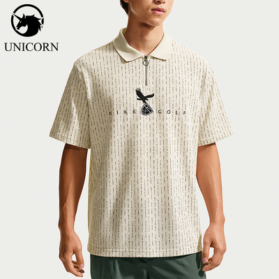 Nike/耐克正品男士休闲透气拉链高尔夫运动短袖T恤IO0706-104