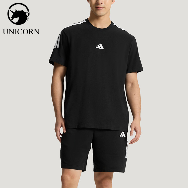 Adidas/阿迪达斯正品轻运动系列新款男女经典休闲短袖套装KX0521