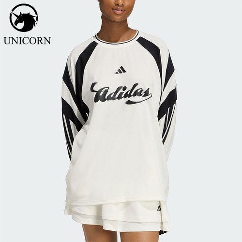 Adidas/阿迪达斯正品W HER LS女士休闲足球风宽松长袖T恤KC4007