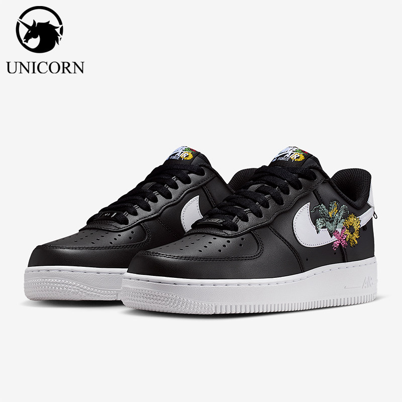 Nike/耐克正品Air Force 1 07女士刺绣花卉经典运动鞋IB6644-001