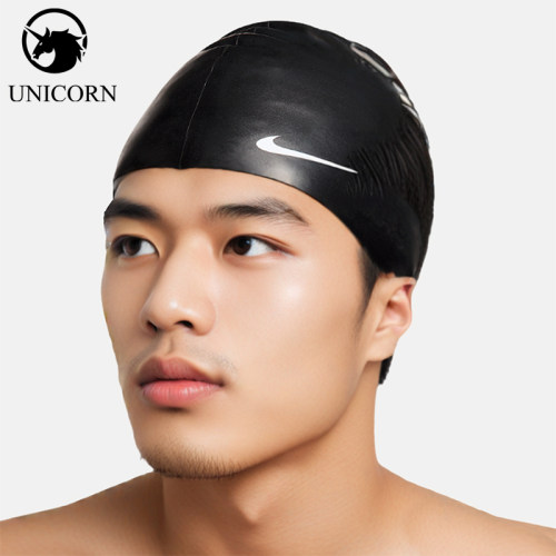 Nike/耐克正品NikeSwim硅胶泳帽新款男经典黑色休闲泳帽CW9487-01