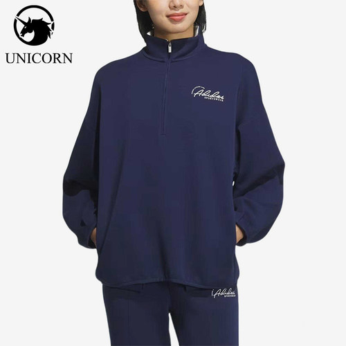 Adidas/阿迪达斯正品Verbiage Burberry女士立领卫衣JZ1658