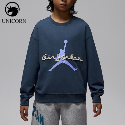 Nike/耐克正品JORDAN大童圆领套头印花卫衣IU5391-455