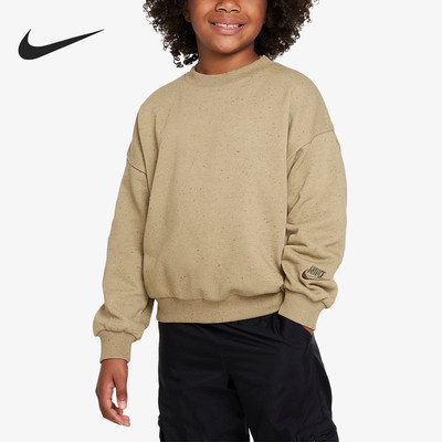 Nike/耐克正品当季新款大童加绒圆领套头运动卫衣FN7274