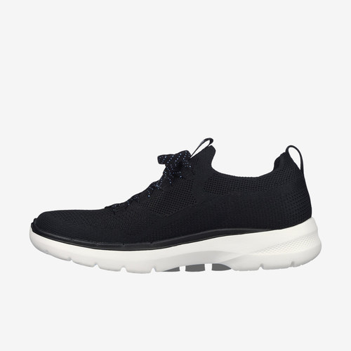 Skechers斯凯奇正品Go Walk 6女耐磨轻便舒适休闲鞋124620-BKLB