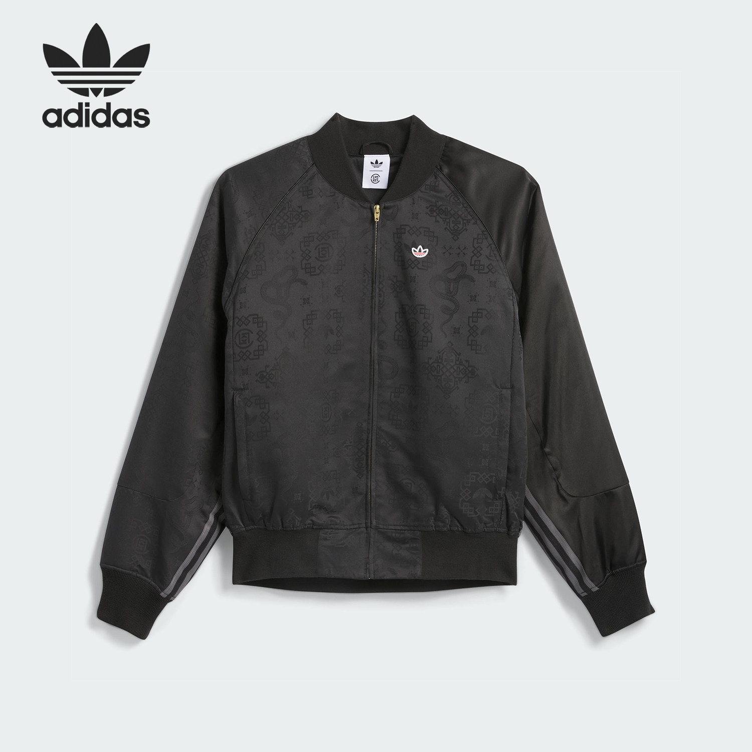 Adidas/阿迪达斯官方正品三叶草男士印花保暖运动棉服外套JD3543图片