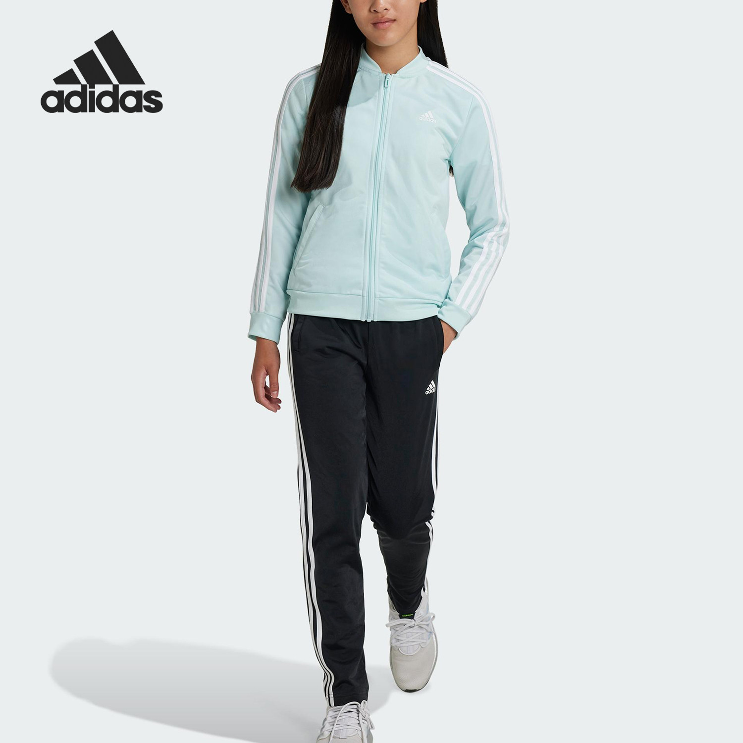 Adidas/阿迪达斯正品春秋大童运动训练休闲长袖长裤套装IZ3459