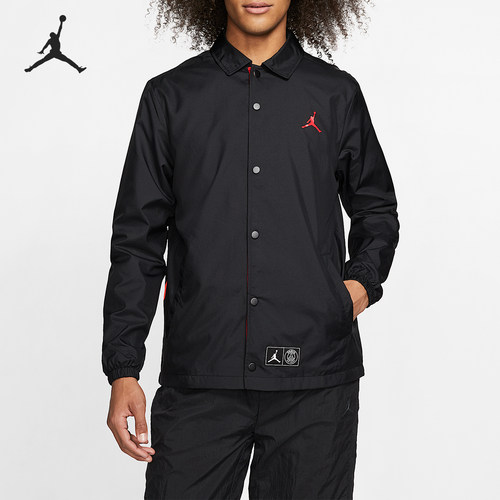 Nike耐克正品Jordanx巴黎圣日耳曼男翻领长袖夹克BQ4213-011