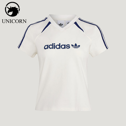 Adidas/阿迪达斯官方正品三叶草BLKTWT-SHIRT新款女短袖T恤KU4763