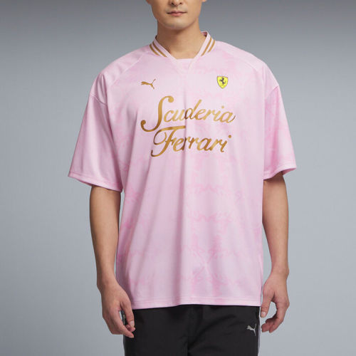 Puma彪马正品法拉利赛车系列F1男女V领宽松短袖T恤638394-03