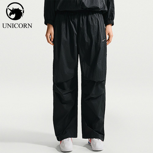 Nike/耐克正品夏季女士日常防晒中腰轻盈运动梭织长裤IO3377-010