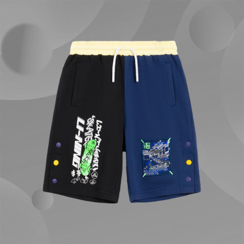 Lining/李宁正品男童中大童运动生活针织透气运动短卫裤YKSS039