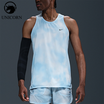Nike/耐克正品2025男士耐穿运动透气圆领跑步背心T恤HJ4146-422