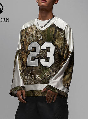 Nike/耐克正品JORDAN男士训练圆领套头宽松冰球球衣IB3965-222