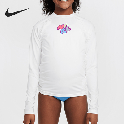 Nike/耐克正品Swim Dri-FIT大童针织图案休闲短袖HV7154-100