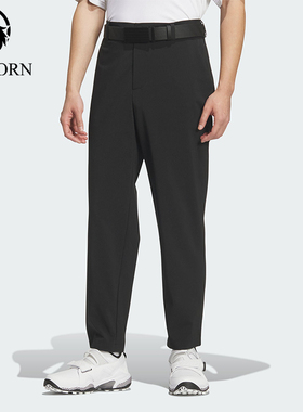 Adidas/阿迪达斯官方正品男士黑色休闲梭织高尔夫运动裤JY8273