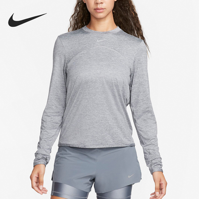 Nike/耐克正品24年新款女士圆领跑步运动长袖上衣FB4298-084