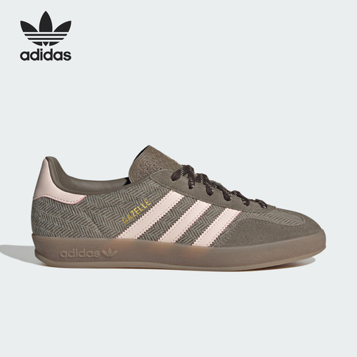 Adidas阿迪达斯正品GAZELLE INDOOR男女低帮系带圆头板鞋KI7203