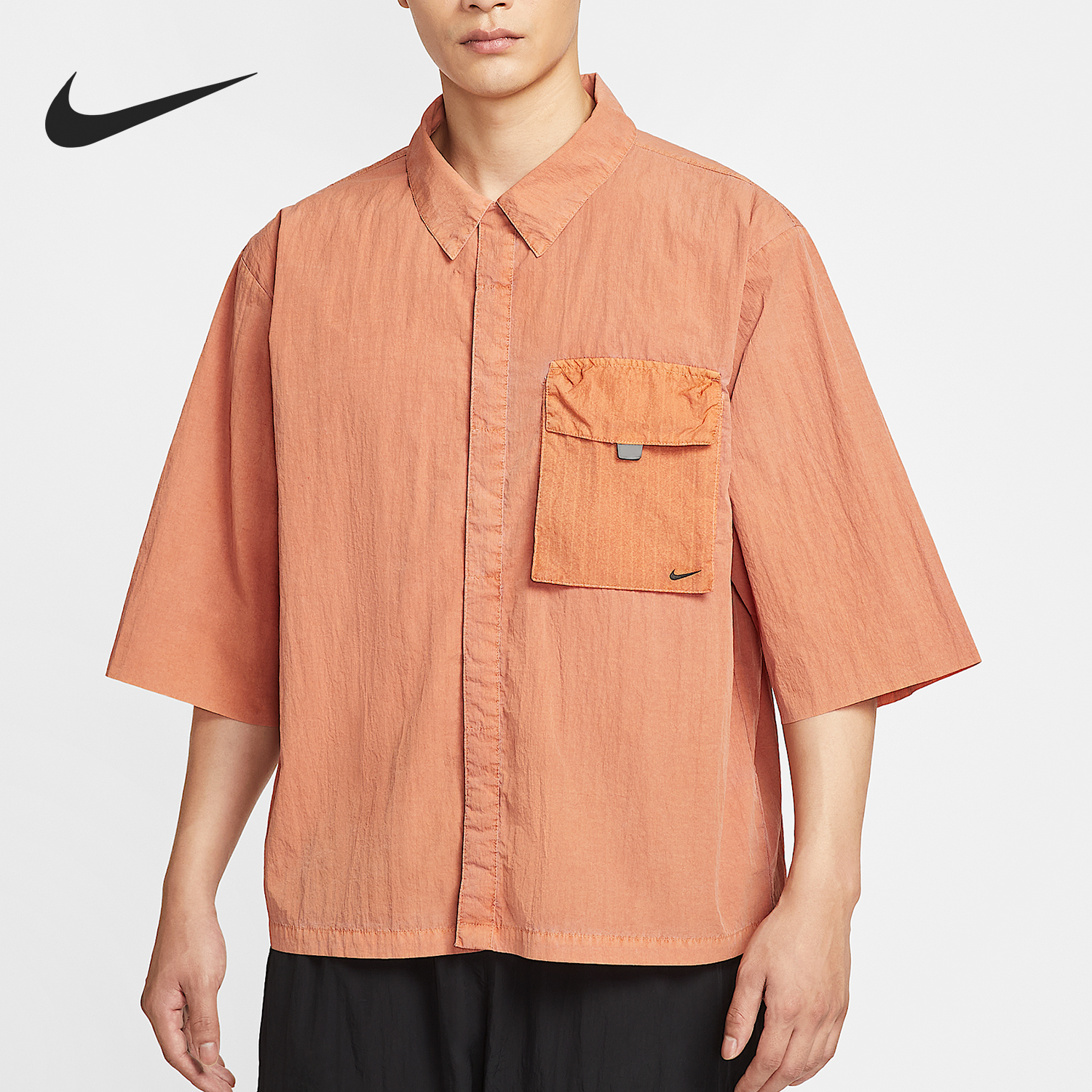 Nike/耐克正品2025夏季款男士宽松梭织翻领上衣HJ2955-815